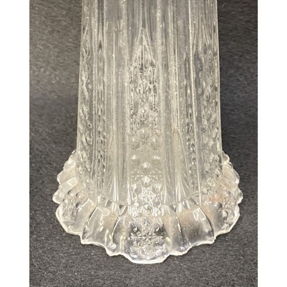 Vintage Clear Art Stretch Ribbed Glass 18" Swung Vase - Mid-Century Modern - Picture 6 of 10